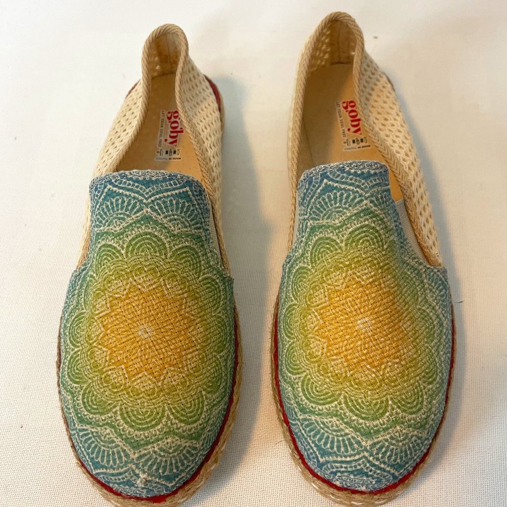 Golby Woven Slipons Sunburst tops Size 42